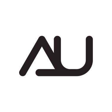 au ilk harf vektör logosu simgesi