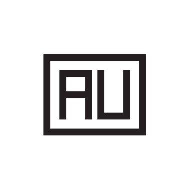 au ilk harf vektör logosu simgesi
