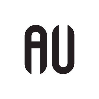 au ilk harf vektör logosu simgesi