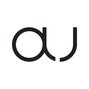 au ilk harf vektör logosu simgesi