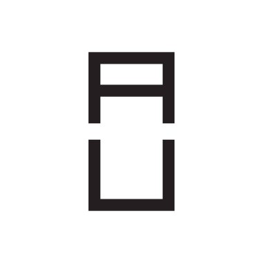 au ilk harf vektör logosu simgesi