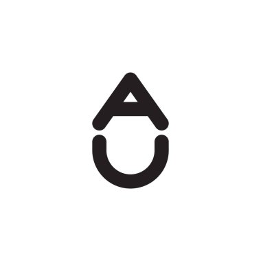 au ilk harf vektör logosu simgesi