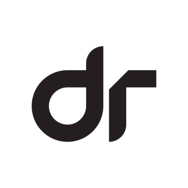 dr ilk harf vektör logo simgesi