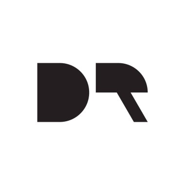 dr ilk harf vektör logo simgesi