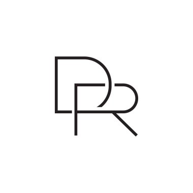 dr ilk harf vektör logo simgesi