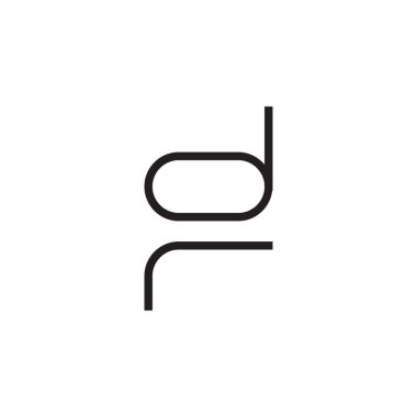 dr ilk harf vektör logo simgesi