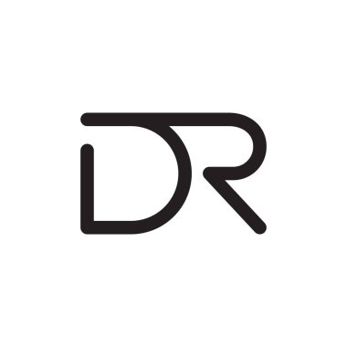 dr ilk harf vektör logo simgesi