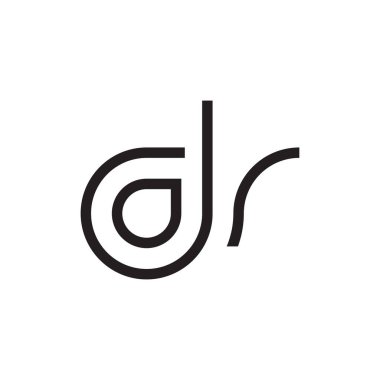 dr ilk harf vektör logo simgesi