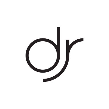 dr ilk harf vektör logo simgesi