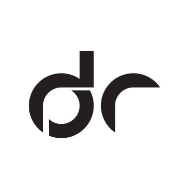 dr ilk harf vektör logo simgesi
