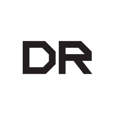 dr ilk harf vektör logo simgesi