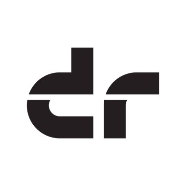 dr ilk harf vektör logo simgesi