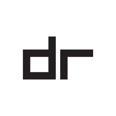 dr ilk harf vektör logo simgesi