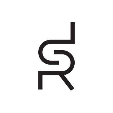 dr ilk harf vektör logo simgesi