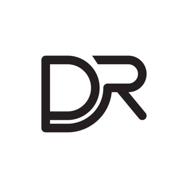 dr ilk harf vektör logo simgesi