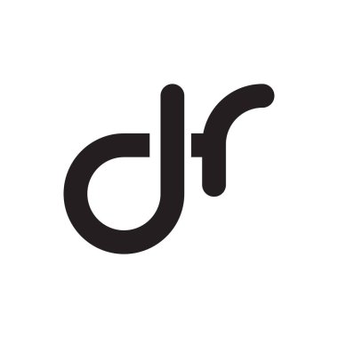 dr ilk harf vektör logo simgesi