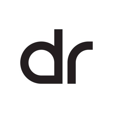 dr ilk harf vektör logo simgesi