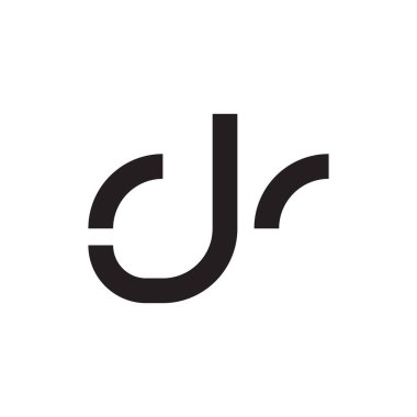 dr ilk harf vektör logo simgesi