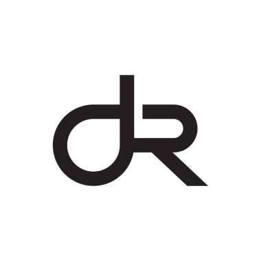 dr ilk harf vektör logo simgesi