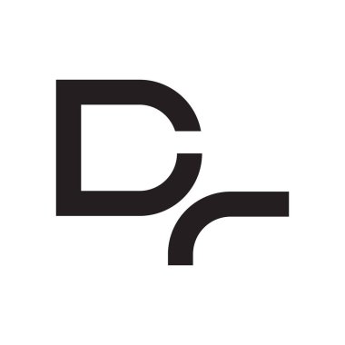 dr ilk harf vektör logo simgesi