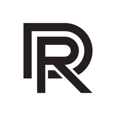 dr ilk harf vektör logo simgesi