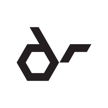 dr ilk harf vektör logo simgesi