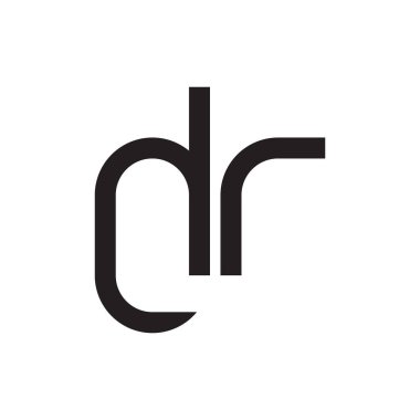 dr ilk harf vektör logo simgesi