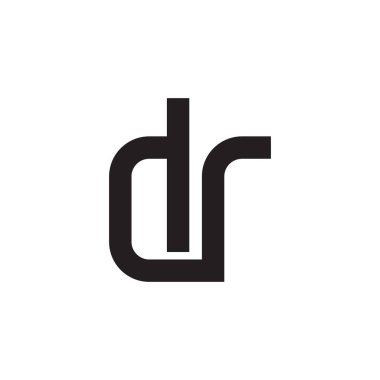 dr ilk harf vektör logo simgesi