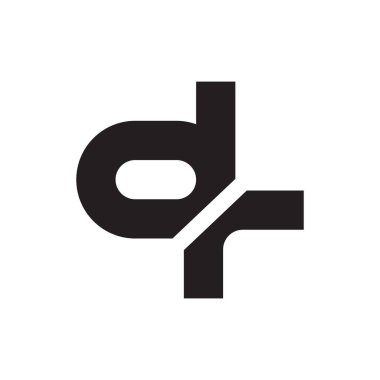 dr ilk harf vektör logo simgesi