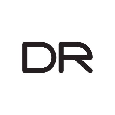 dr ilk harf vektör logo simgesi