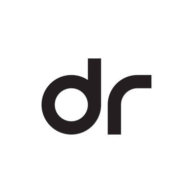 dr ilk harf vektör logo simgesi