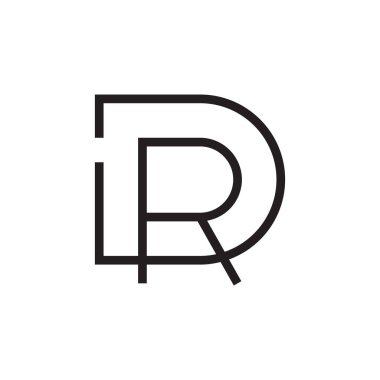 dr ilk harf vektör logo simgesi