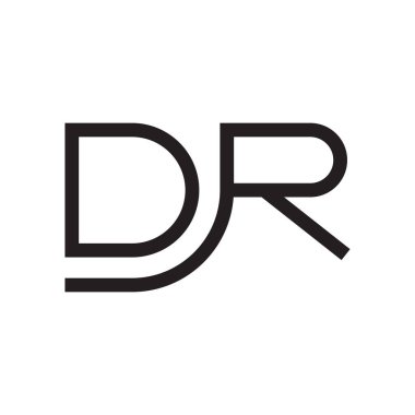 dr ilk harf vektör logo simgesi