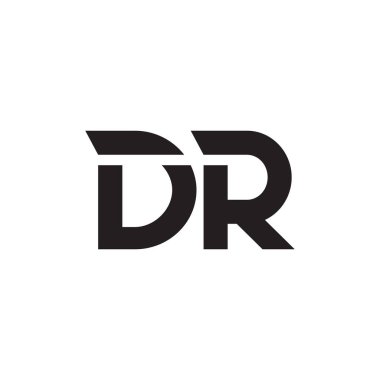 dr ilk harf vektör logo simgesi