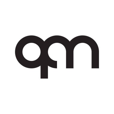 qm ilk harf vektör logo simgesi
