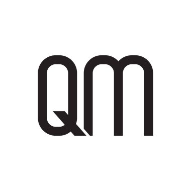 qm ilk harf vektör logo simgesi
