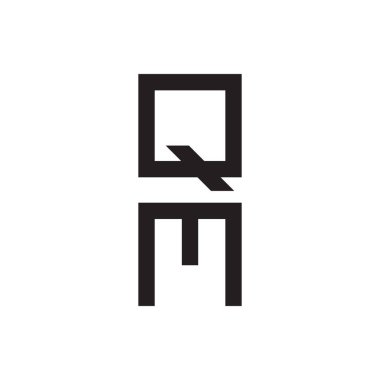 qm ilk harf vektör logo simgesi