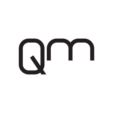 qm ilk harf vektör logo simgesi