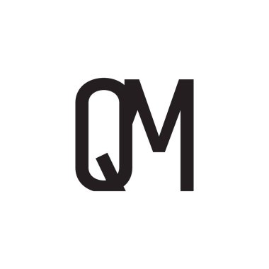 qm ilk harf vektör logo simgesi