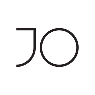 jo ilk harf vektör logo simgesi