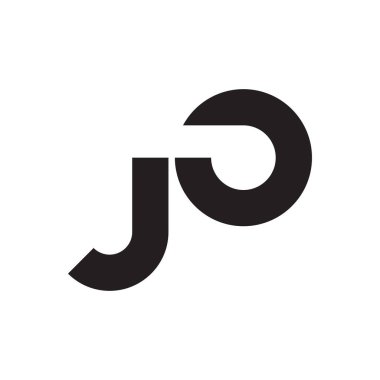jo ilk harf vektör logo simgesi