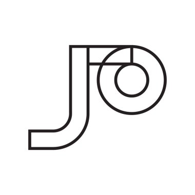 jo ilk harf vektör logo simgesi