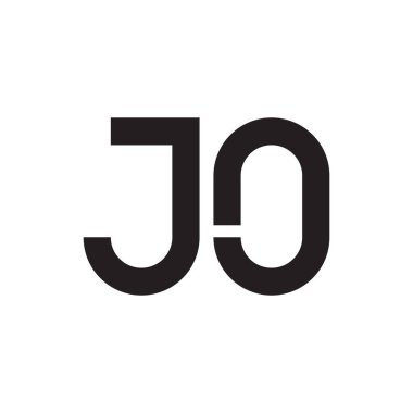 jo ilk harf vektör logo simgesi