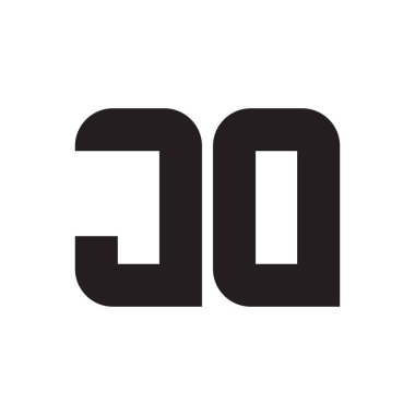 jo ilk harf vektör logo simgesi
