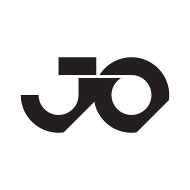 jo ilk harf vektör logo simgesi