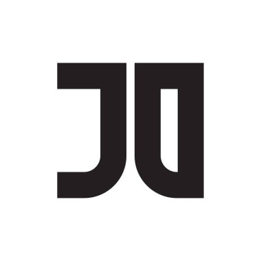 jo ilk harf vektör logo simgesi