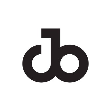 jo ilk harf vektör logo simgesi