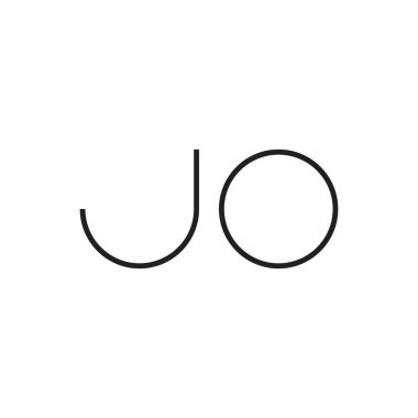 jo ilk harf vektör logo simgesi