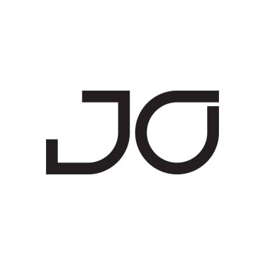jo ilk harf vektör logo simgesi