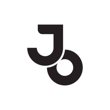 jo ilk harf vektör logo simgesi